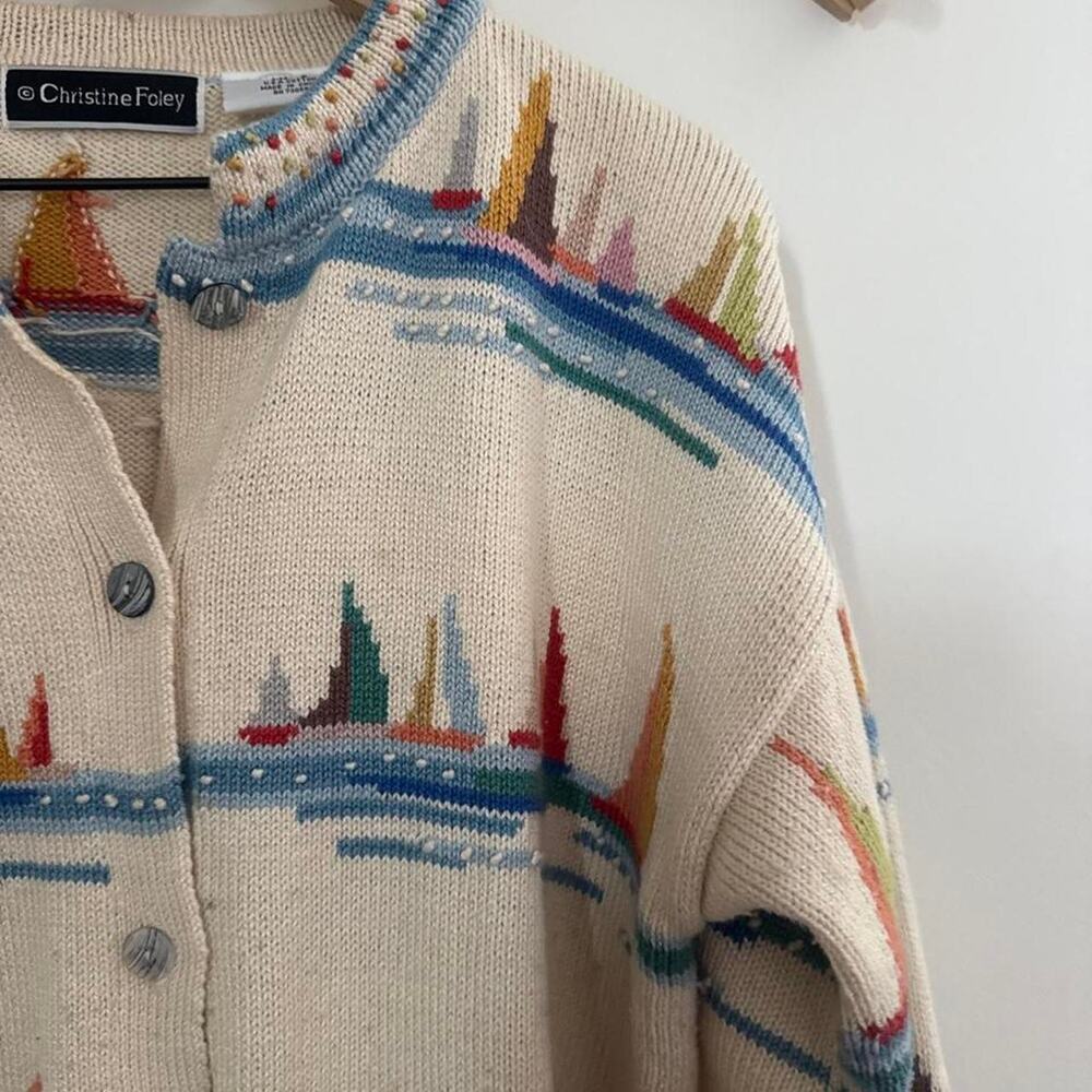 Vintage christine foley knit cardigan - Picture 7 of 8